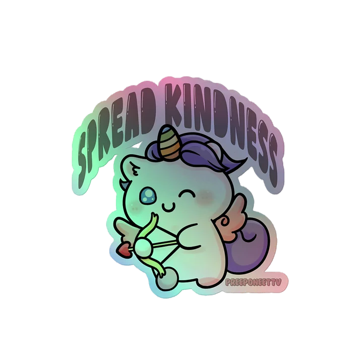 Whimsical Kindness Unicorn Holographic Stickers product image (2)