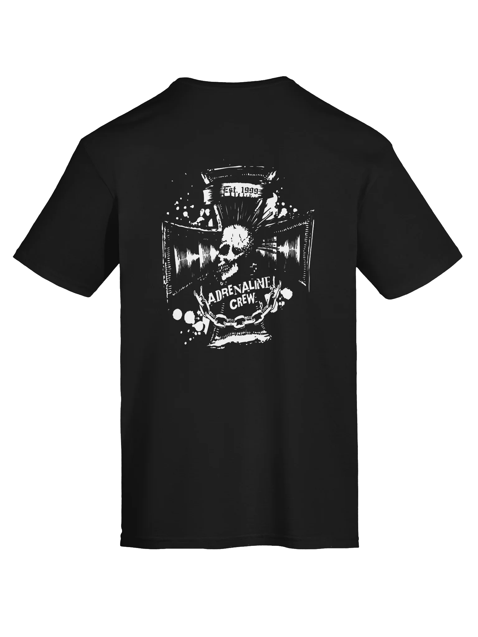 Adrenaline Crew Classic Skull T-Shirt – Black product image (5)