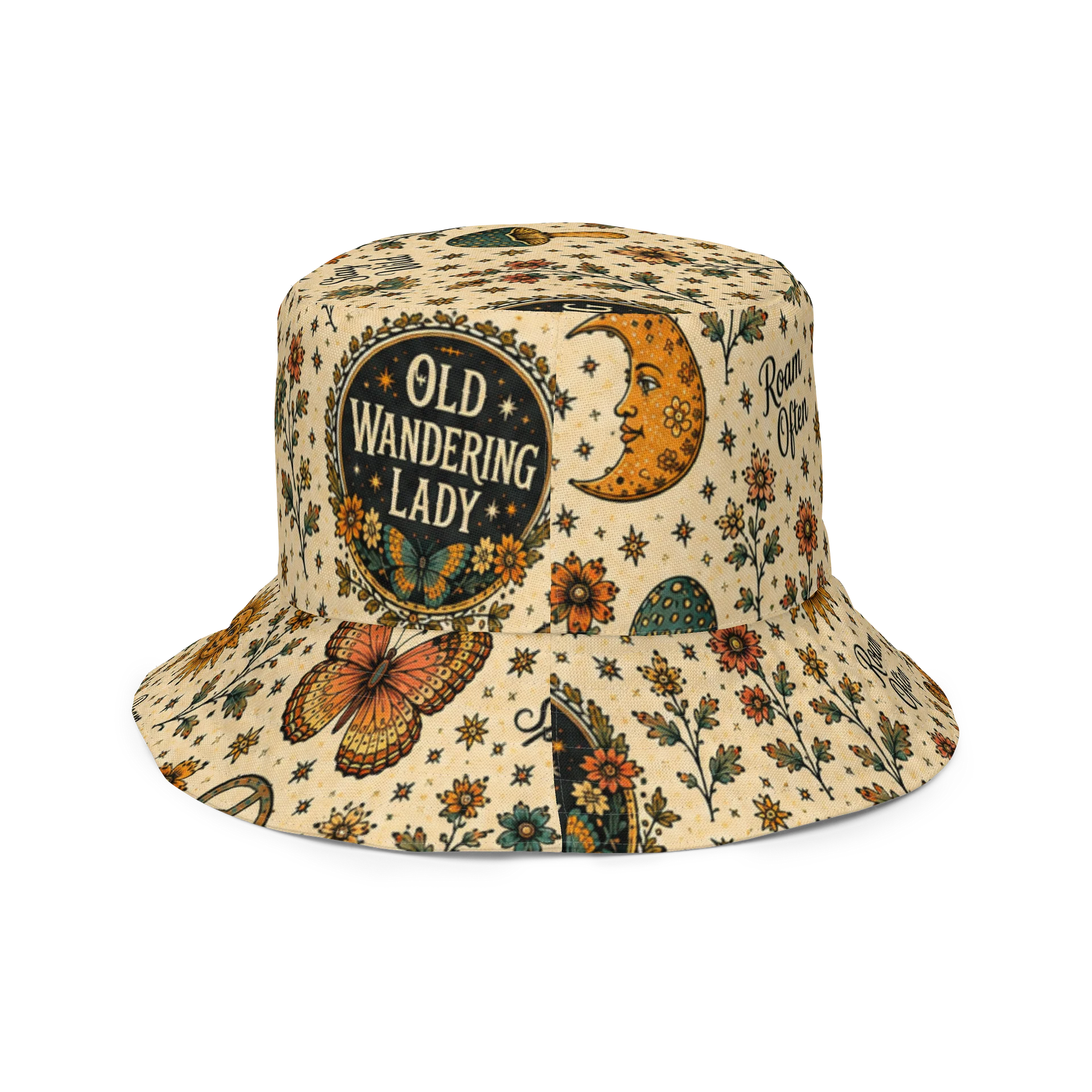 Old Wandering Lady "Roam Free" Bucket Hat product image (1)