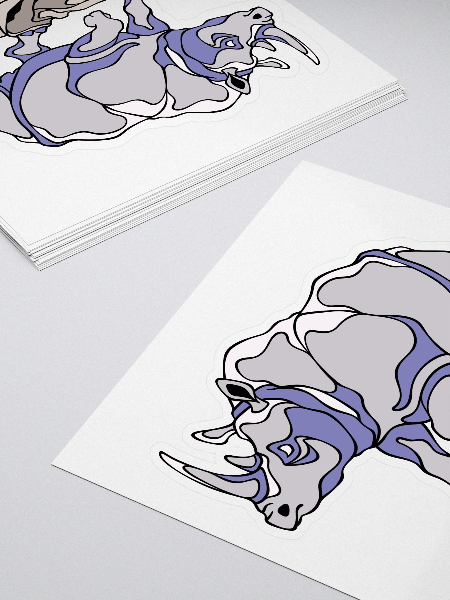 Majestic Rhino - Large Kiss Cut Sticker product image (4)