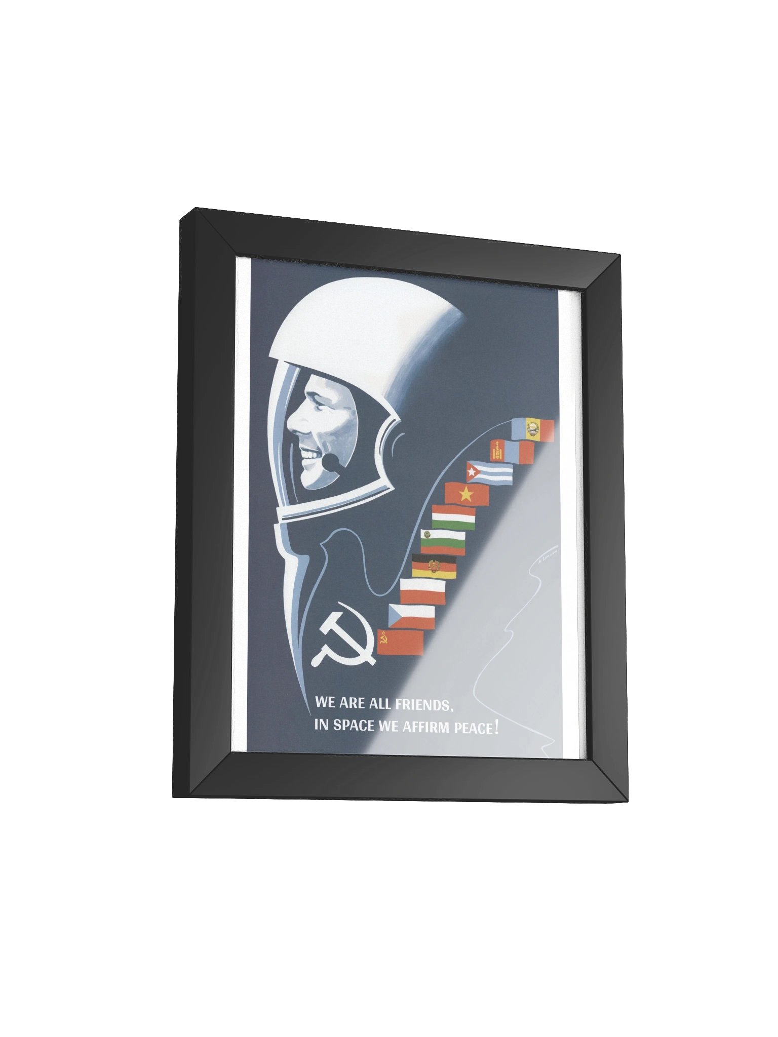 We Are All Friends, In Space We Affirm Peace Framed Poster product image (15)