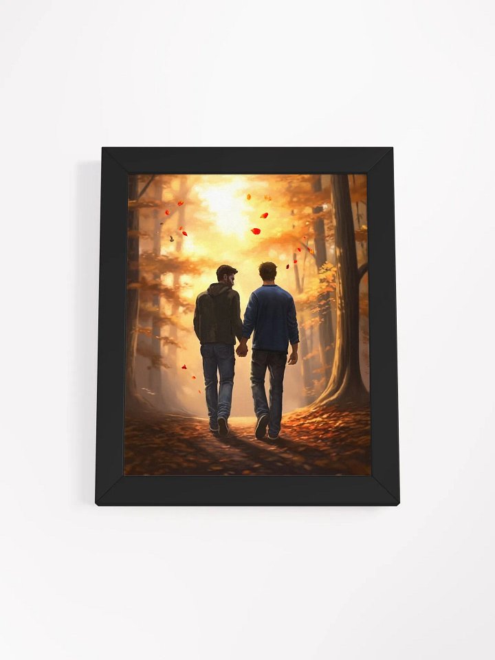 Fall Romance - Gay Couple Studio Framed Print product image (1)