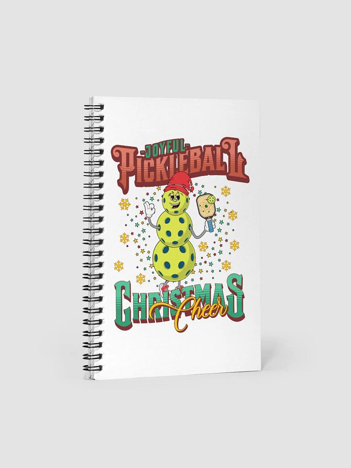 Joyful Pickleball Christmas Cheer Snowman Spiral Notebook product image (1)