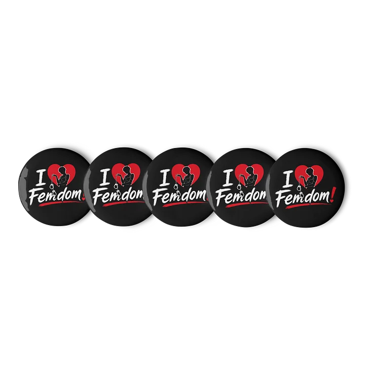 I Love Femdom! – Gothic Button Pin Set (5-Pack) product image (2)