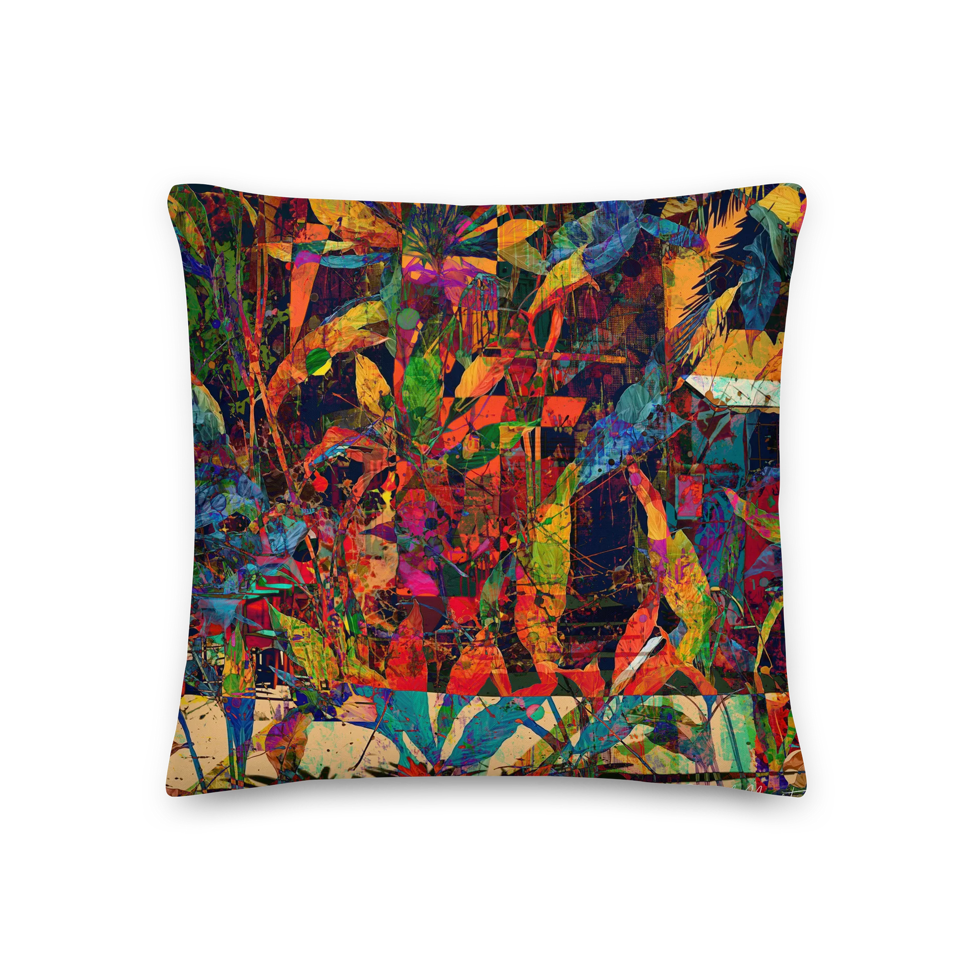 Jardín de Colores (Garden of Colors) by Edward Martin Premium Pillow product image (3)