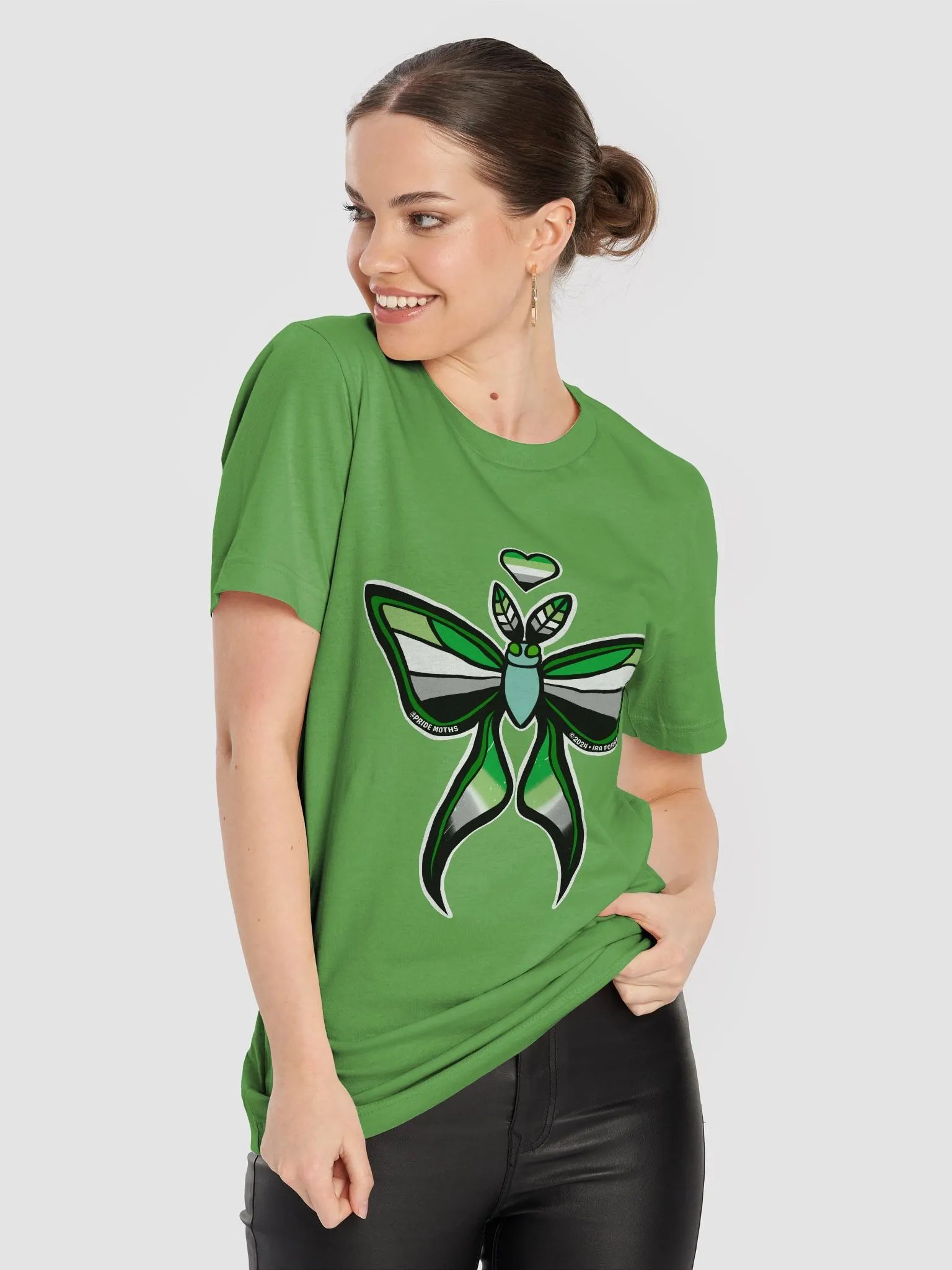 № 6 | AROMANTIC PRIDE MOTH | SHORT SLEEVE TEE | T-SHIRT product image (8)