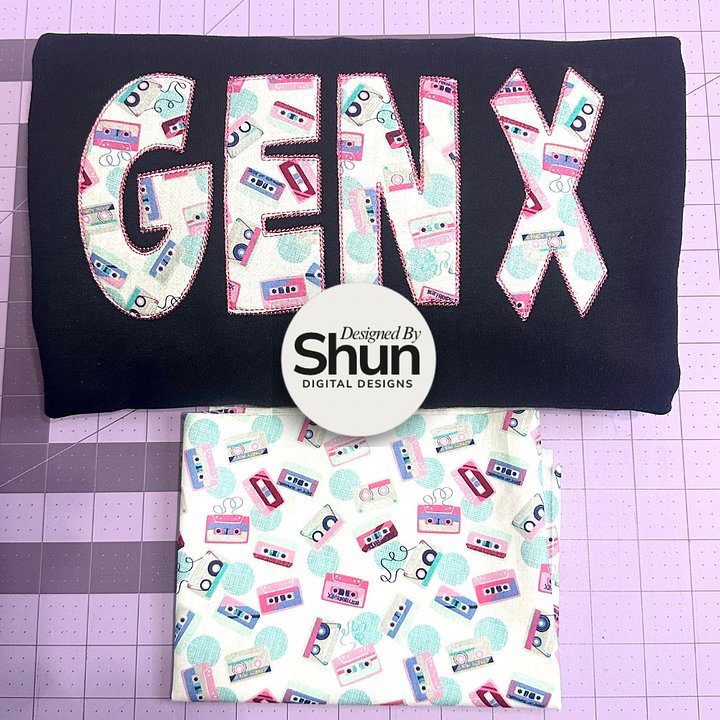 Gen X Applique Embroidery Design product image (2)