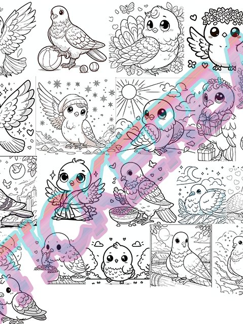 Taubenmalbuch 1 - Alle Motive! product image (1)