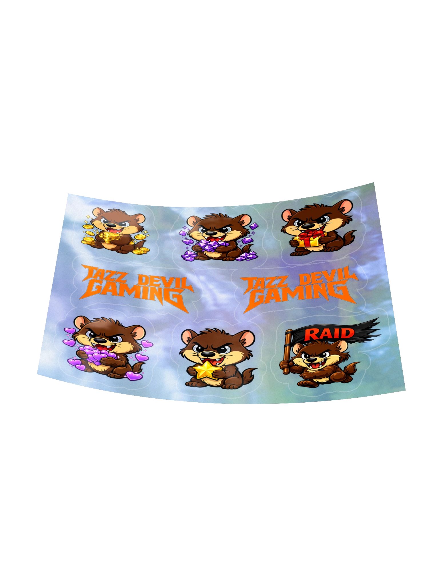 Tazz Devil Gaming Holographic Sticker Sheet product image (6)
