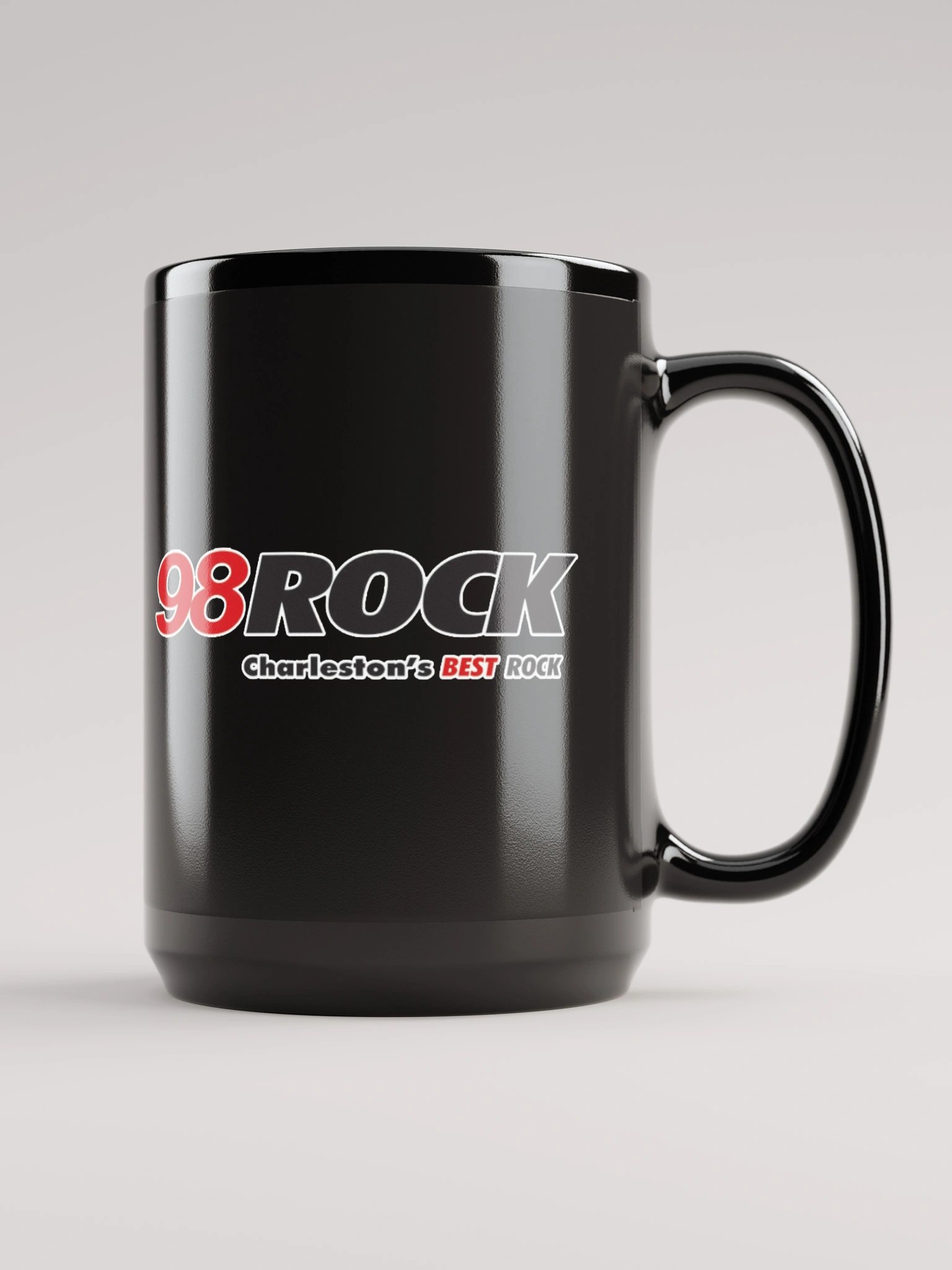 98 Rock black coffee mug product image (1)