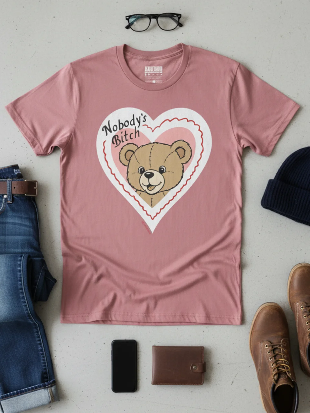 Nobody's Bitch Bear T-Shirt product image (3)