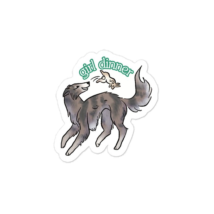 Girl Dinner Sticker - Blue Brindle product image (1)