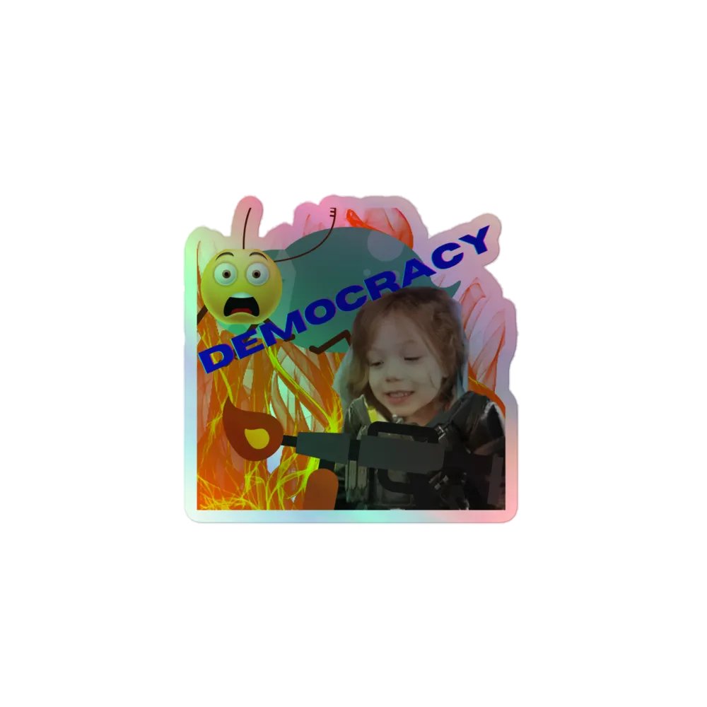 Tiny Lord Democracy Holographic Sticker product image (1)