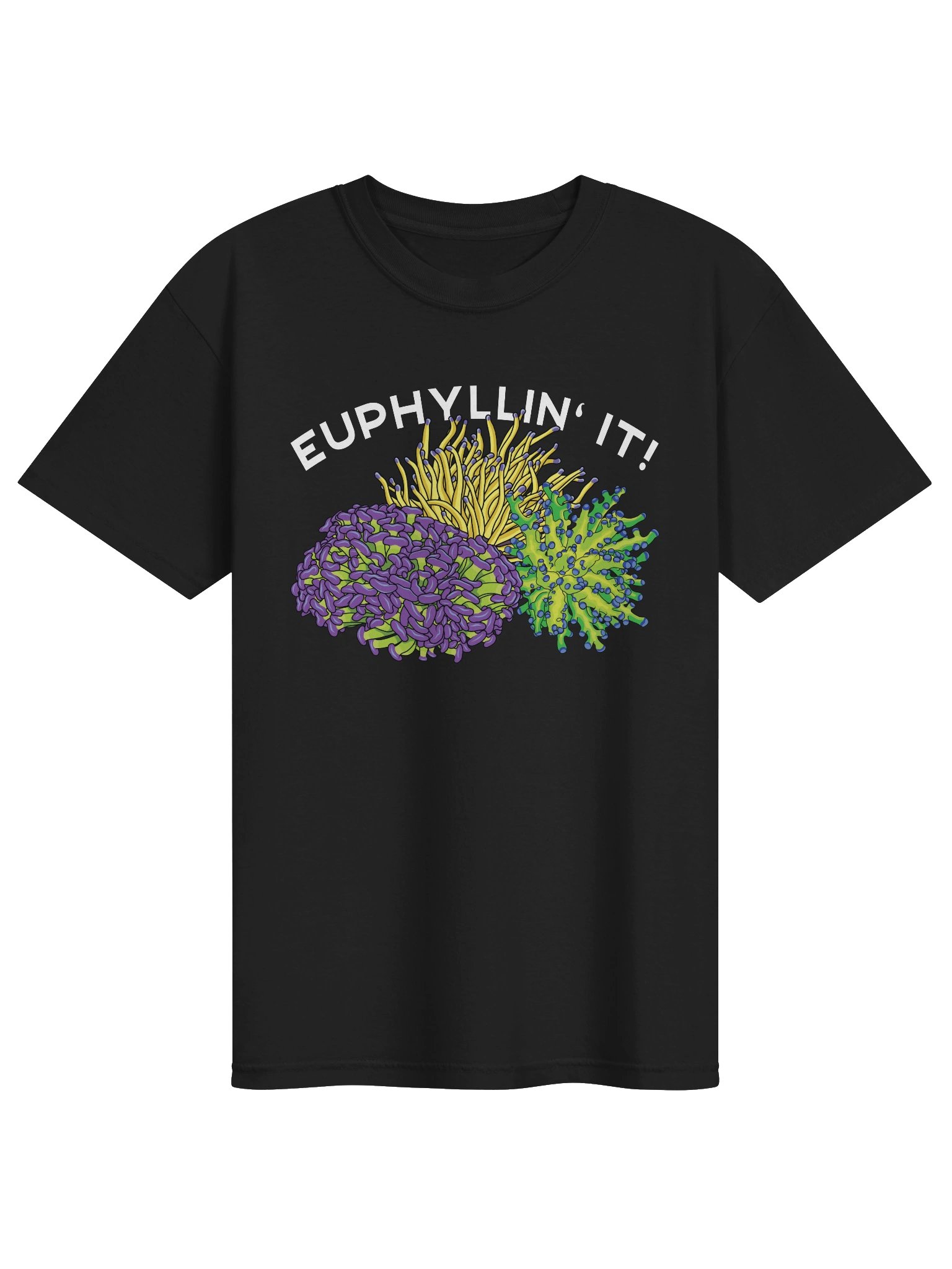 Euphyllin' It! Torch, Hammer, and Frogspawn Corals T-Shirt for Reef Aquarium Lovers product image (5)