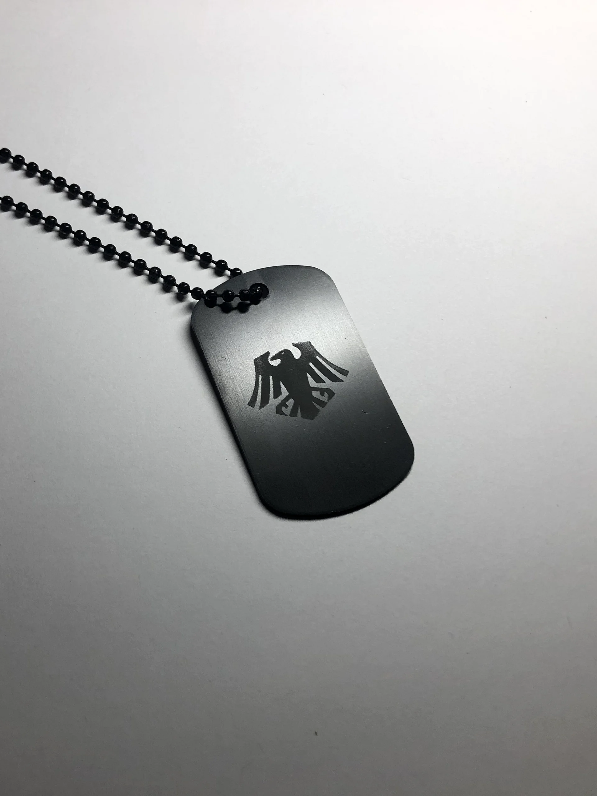 RAVEN - Engraved Dog Tag Pendant Necklace product image (5)