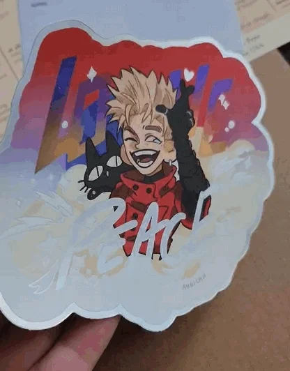 🟠Trigun - Love & Peace // Matte Die Cut Holo Sticker product image (5)