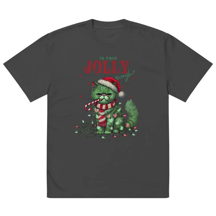 Oversized Faded T-Shirt - "Is This Jolly Enough? product image (2)