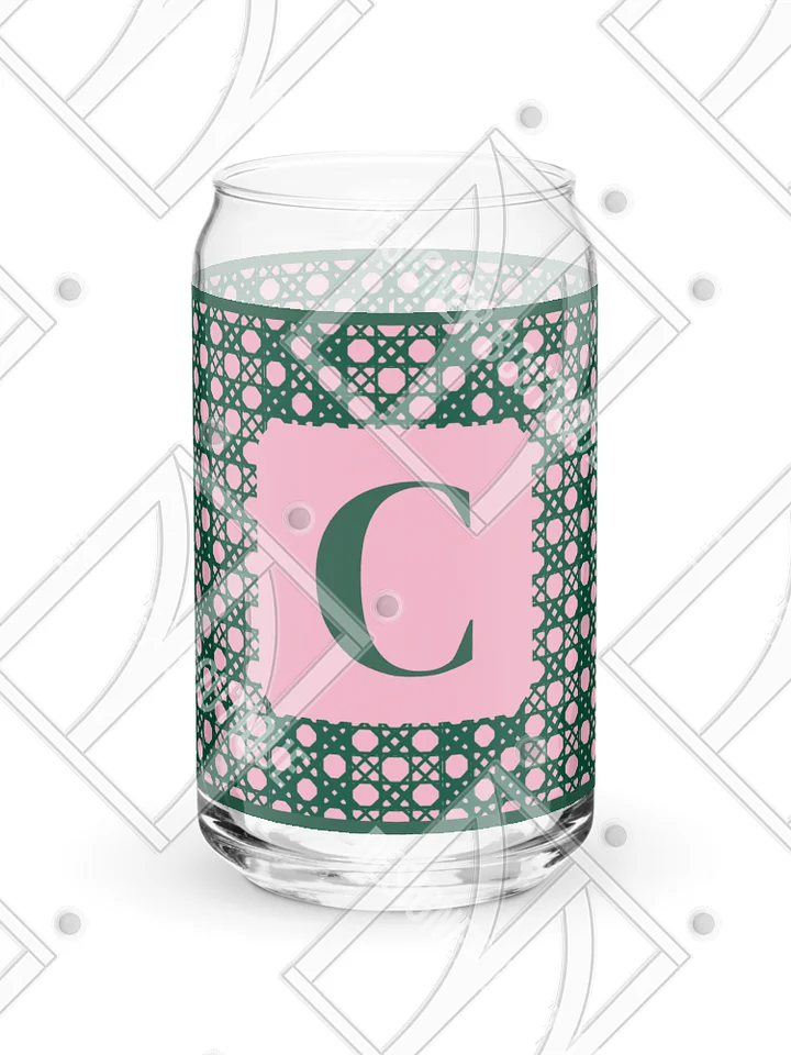 Verdant Garden Monogram C Can-Shaped Glass product image (1)