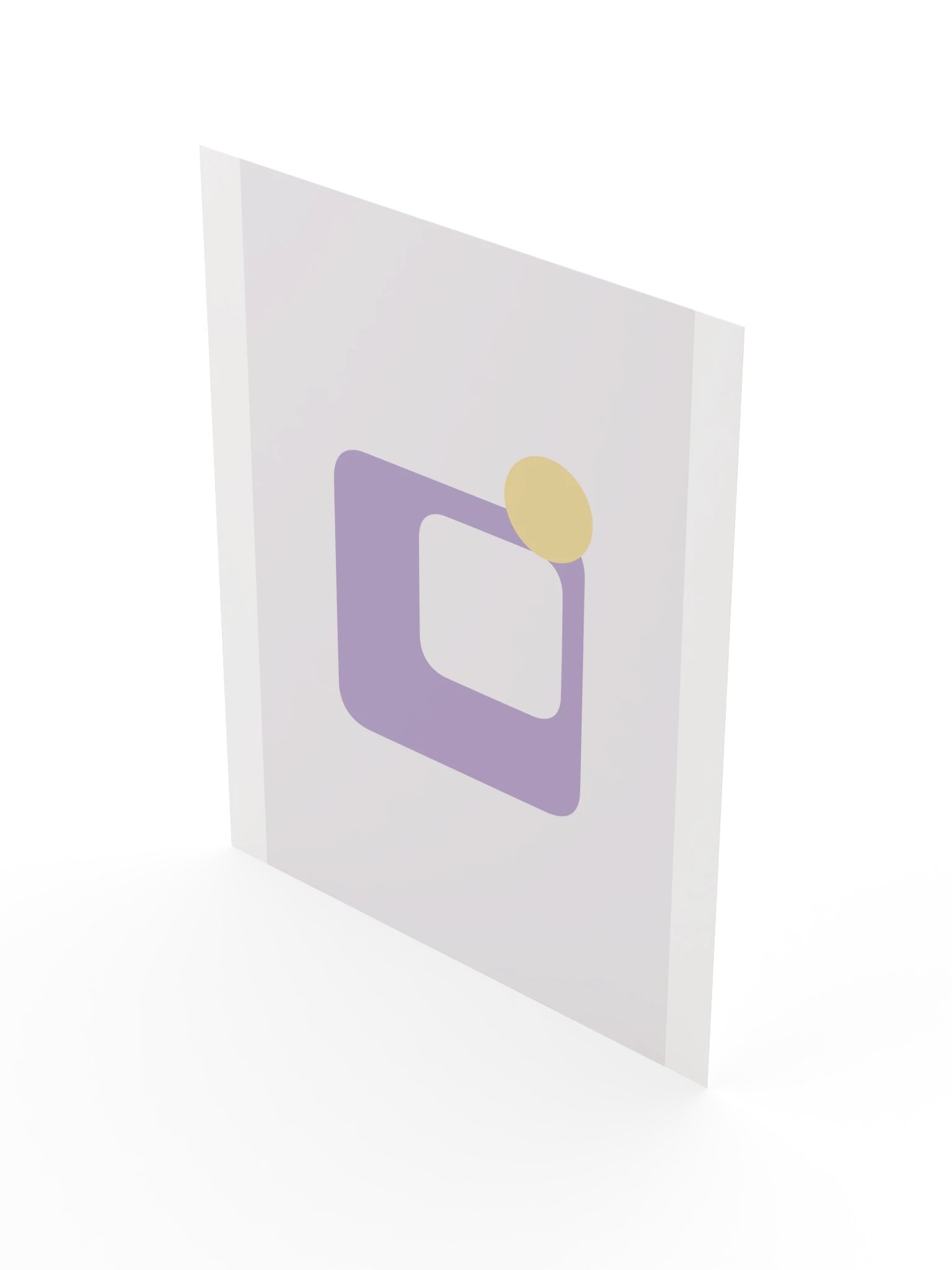 Lilac Mid Century Shape Print | Pastel Bathroom Wall Art product image (5)