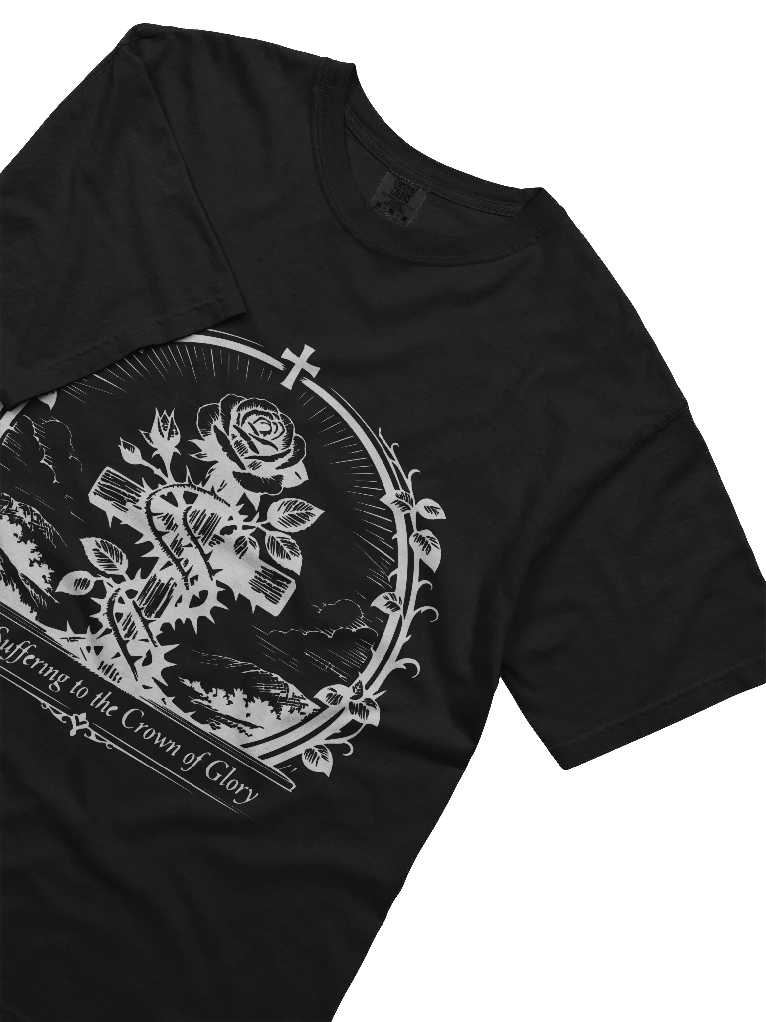Rose and Thorns (White On Black/Color) (QR on Back) product image (5)
