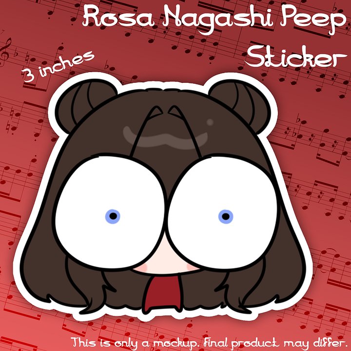 Rosa Nagashi Peep Sticker product image (1)