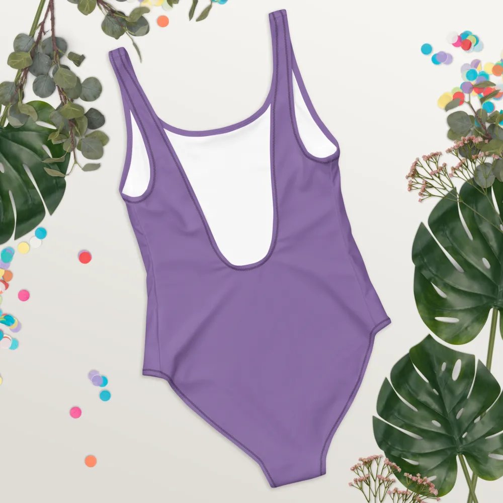 Furry Trash Swimsuit – Bubble Logo (White on Purple) product image (12)