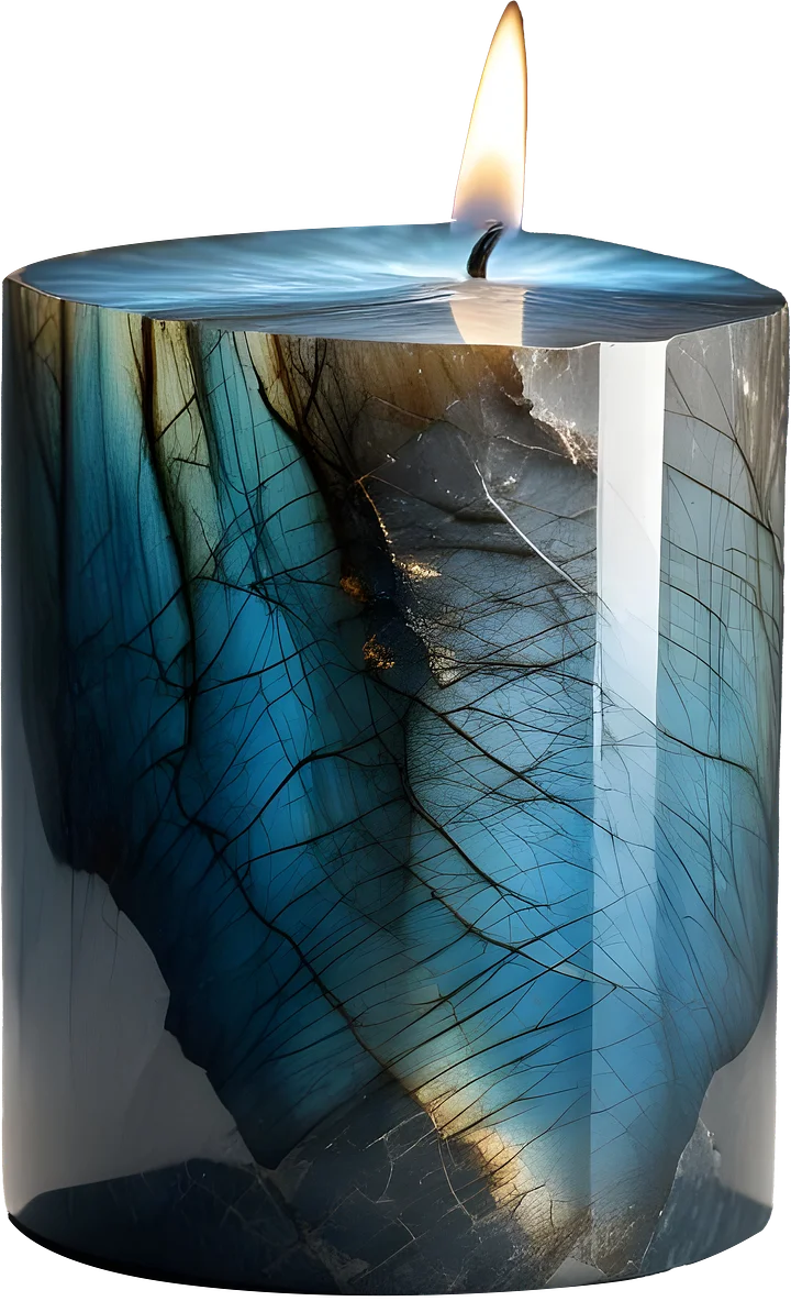 Stellar Luxe – Labradorite Candle PNG product image (1)