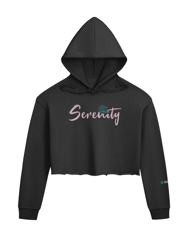 Serenity Lotus Crop Hoodie product image (1)
