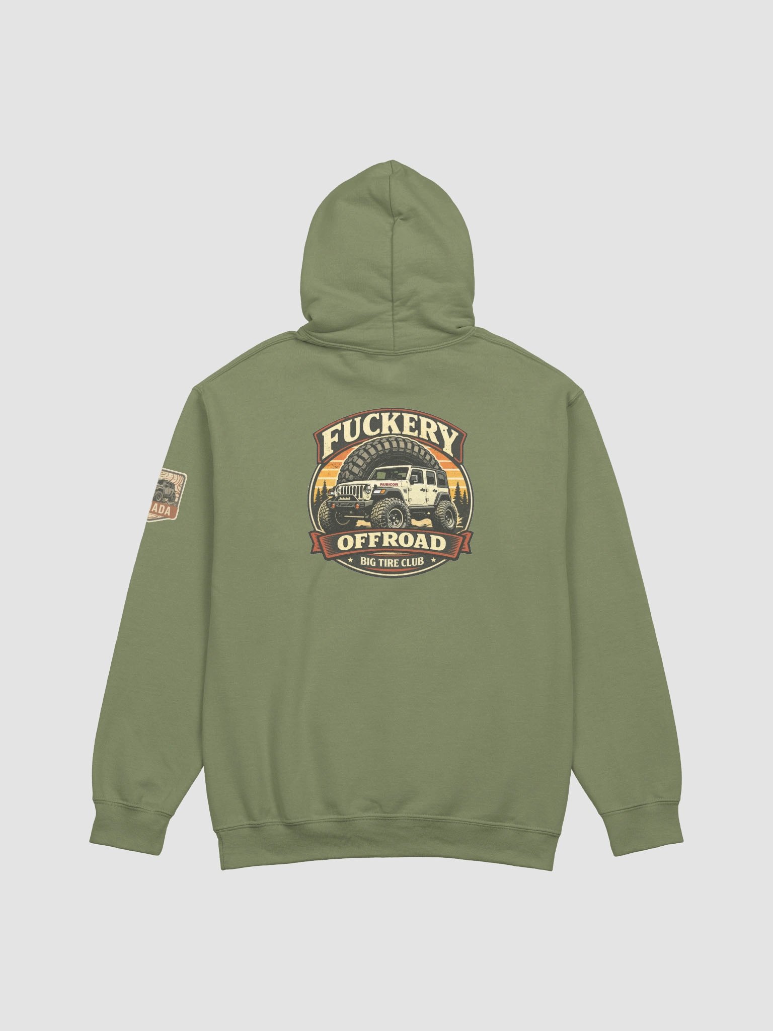 Unixex Hoodie Big Tire Club with Jeep Wrangler 4DR product image (2)