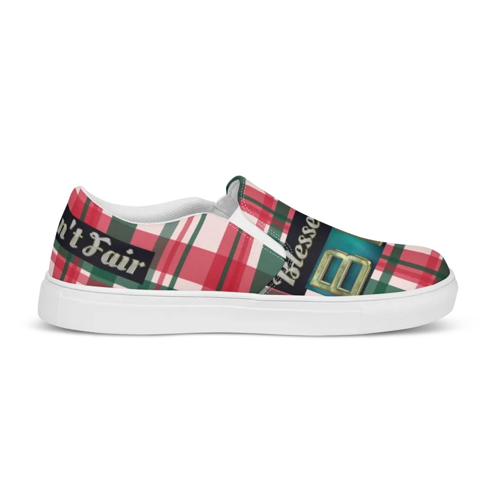 BBG Red and Green Plaid Women's Slip On product image (11)