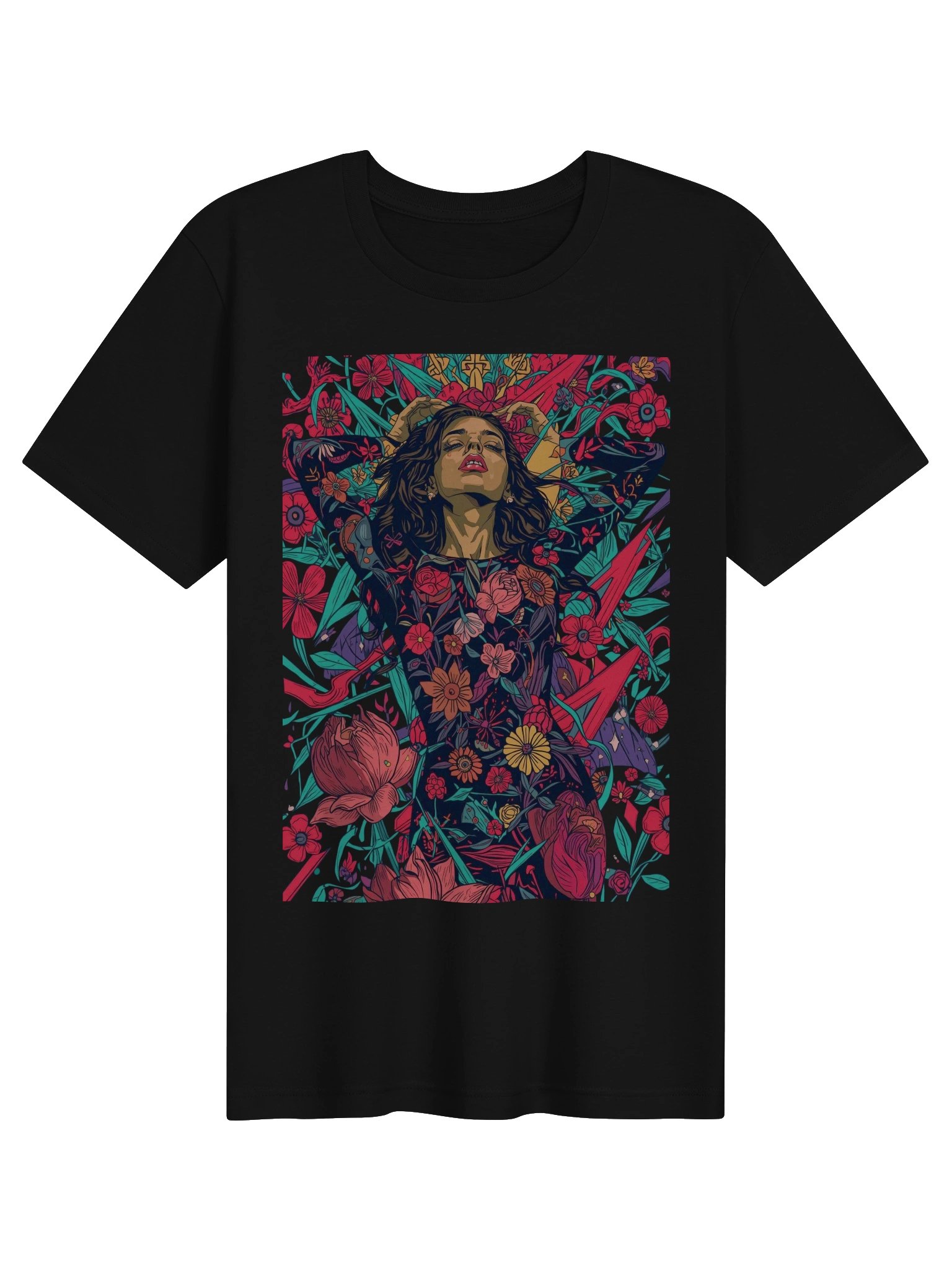 Floral Goddess Illustration Supersoft Tee product image (1)