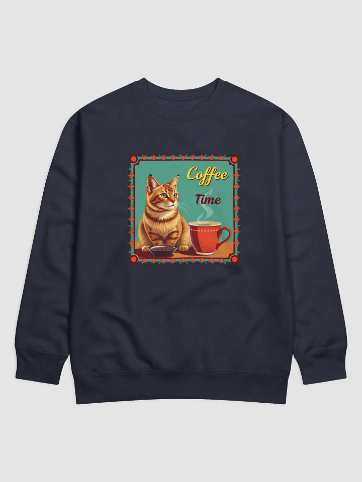 Coffee Cat Time Sweatshirt product image (1)