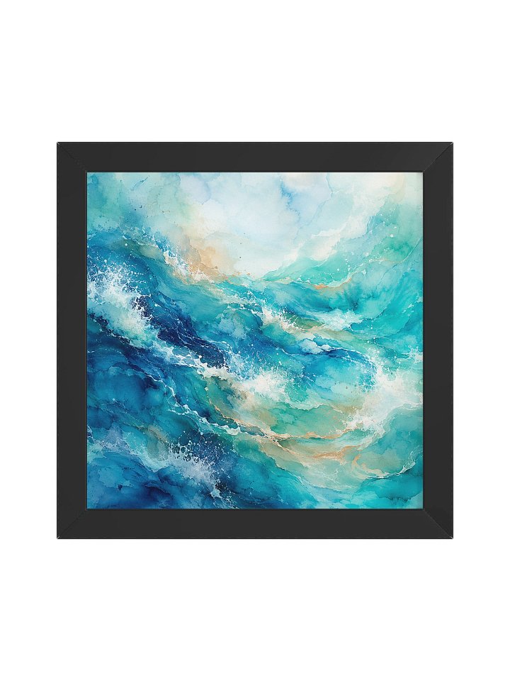 Ocean Mist Abstract Wall Art Print product image (2)