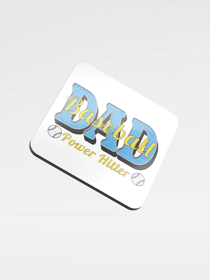 Dad Baseball Power Hitter Cork Coasters product image (2)