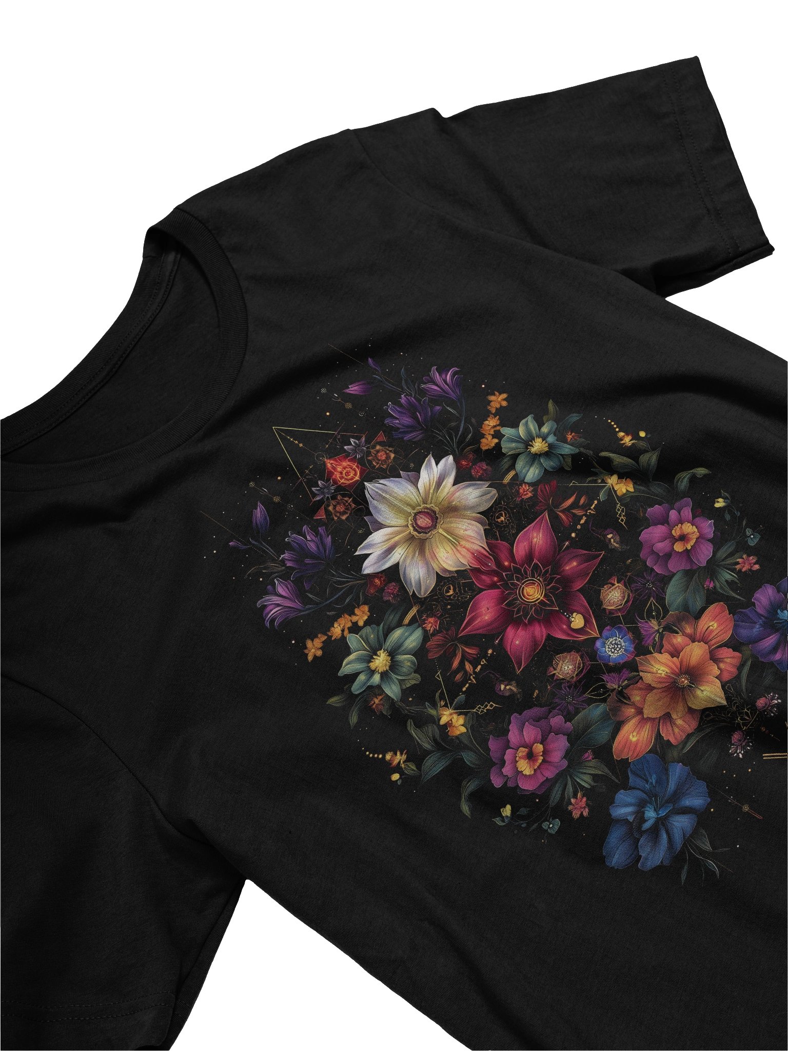 Flowers Chakra Yoga Floral Sacred Geometry Lotus T-Shirt 3 product image (3)