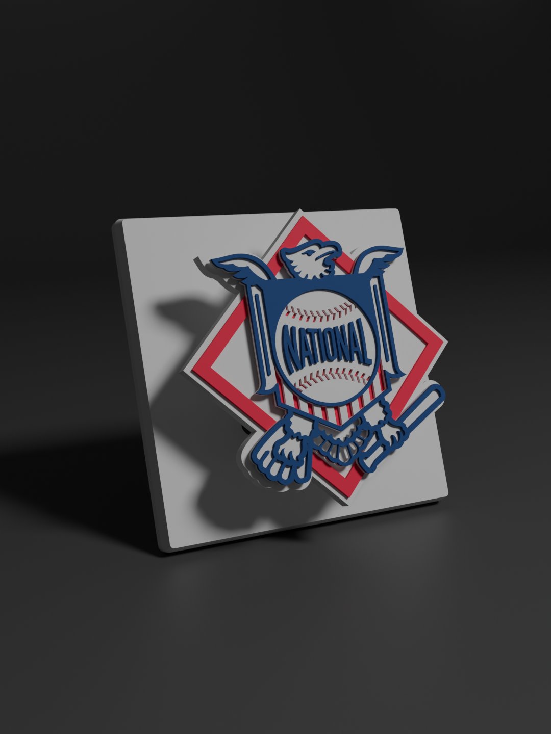 MLB National League 3D Printed Floating Logo Sign (Digital File Only) product image (1)