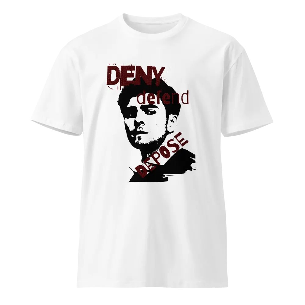 Deny Defend Depose Luigi Mangione T-Shirt White product image (1)