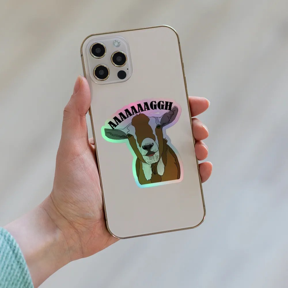 Screaming goat holo sticker product image (6)