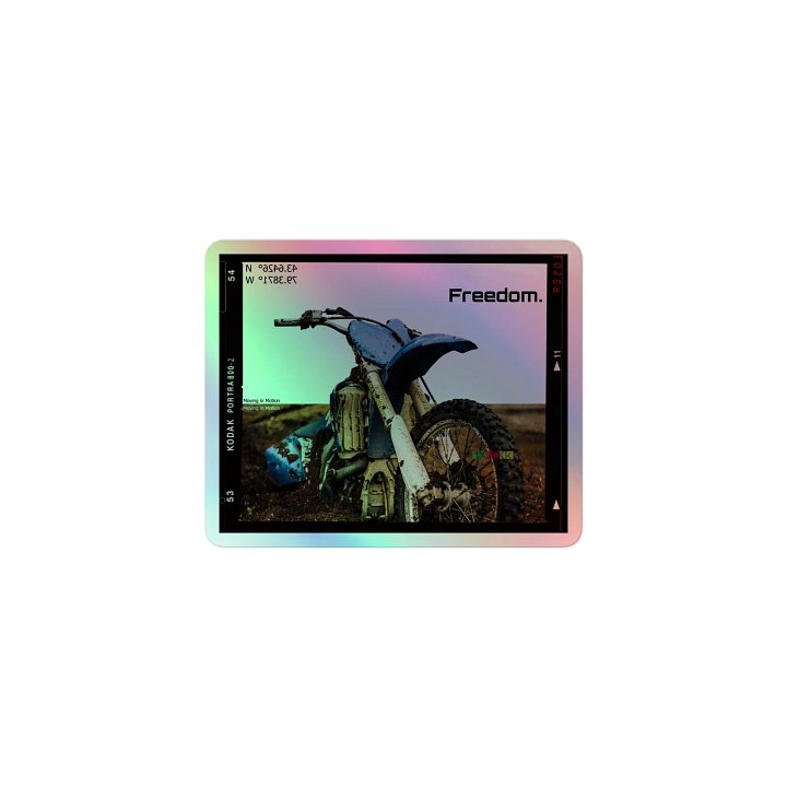 Polaroid Freedom Dirt bike | Holographic Sticker product image (1)