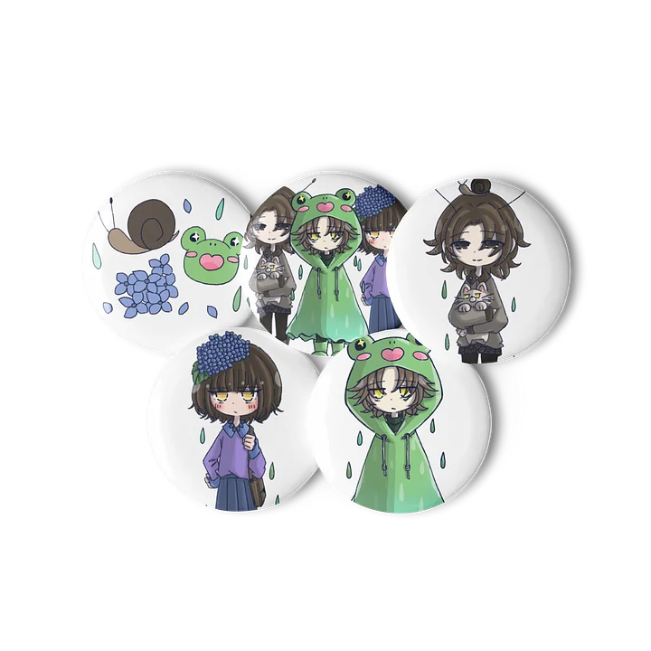 Rainy Season Chibi Pin Badges product image (1)