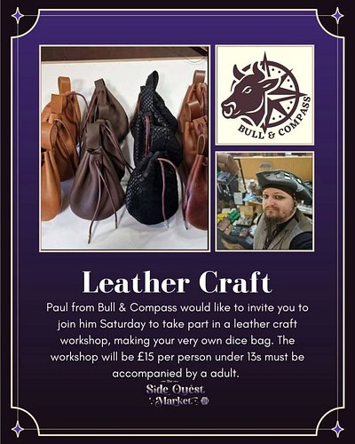 You could buy a dice bag. Or you could make one yourself and feel unbearably smug about it.

I’m running a leathercraft works...