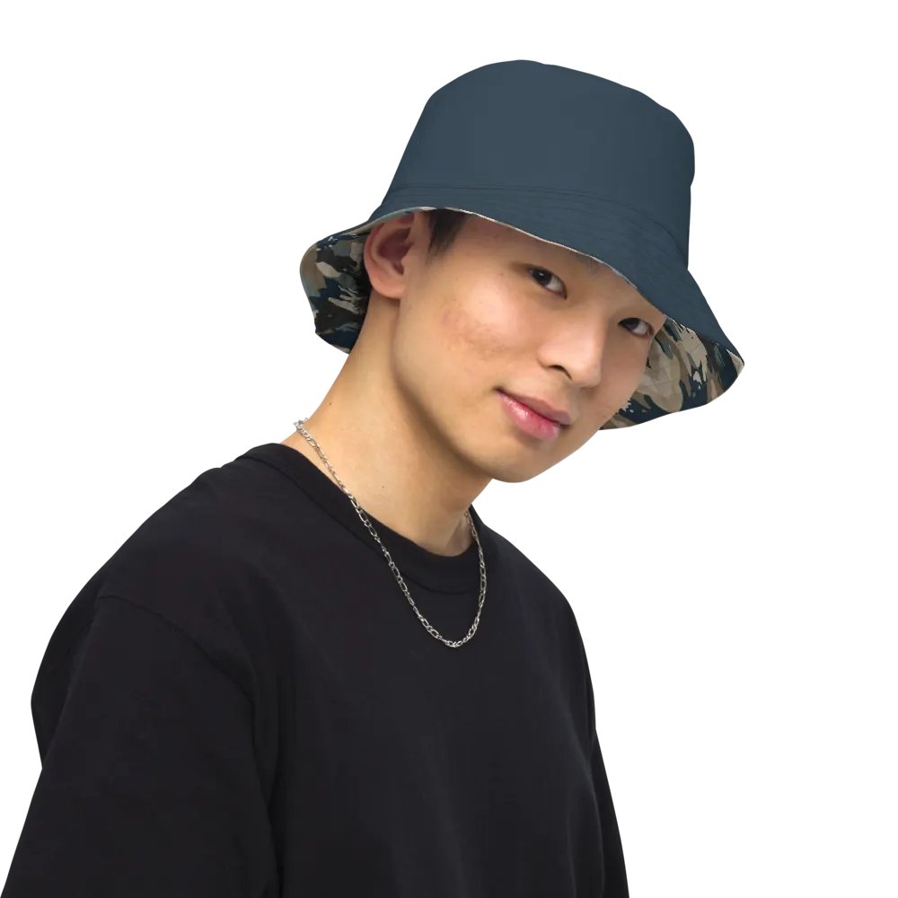 Camouflage Navy Reversible Bucket Hat product image (4)
