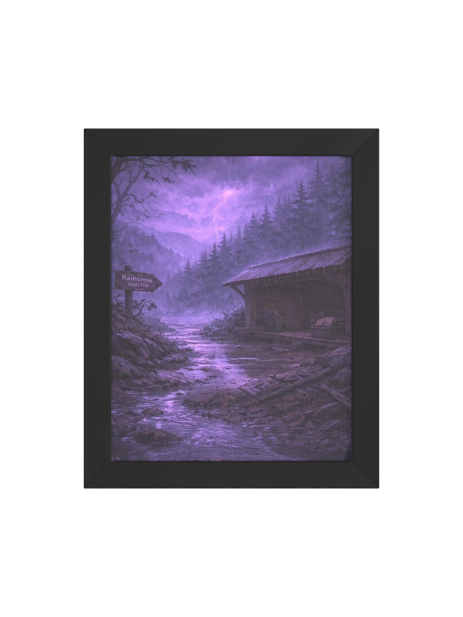 APPALACHIAN TRAIL RAINCROW SHELTER FRAMED PRINT product image (4)