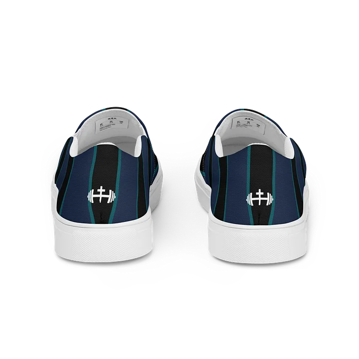 Mens His House Canvas Slip Ons - Midnight Stripe product image (2)