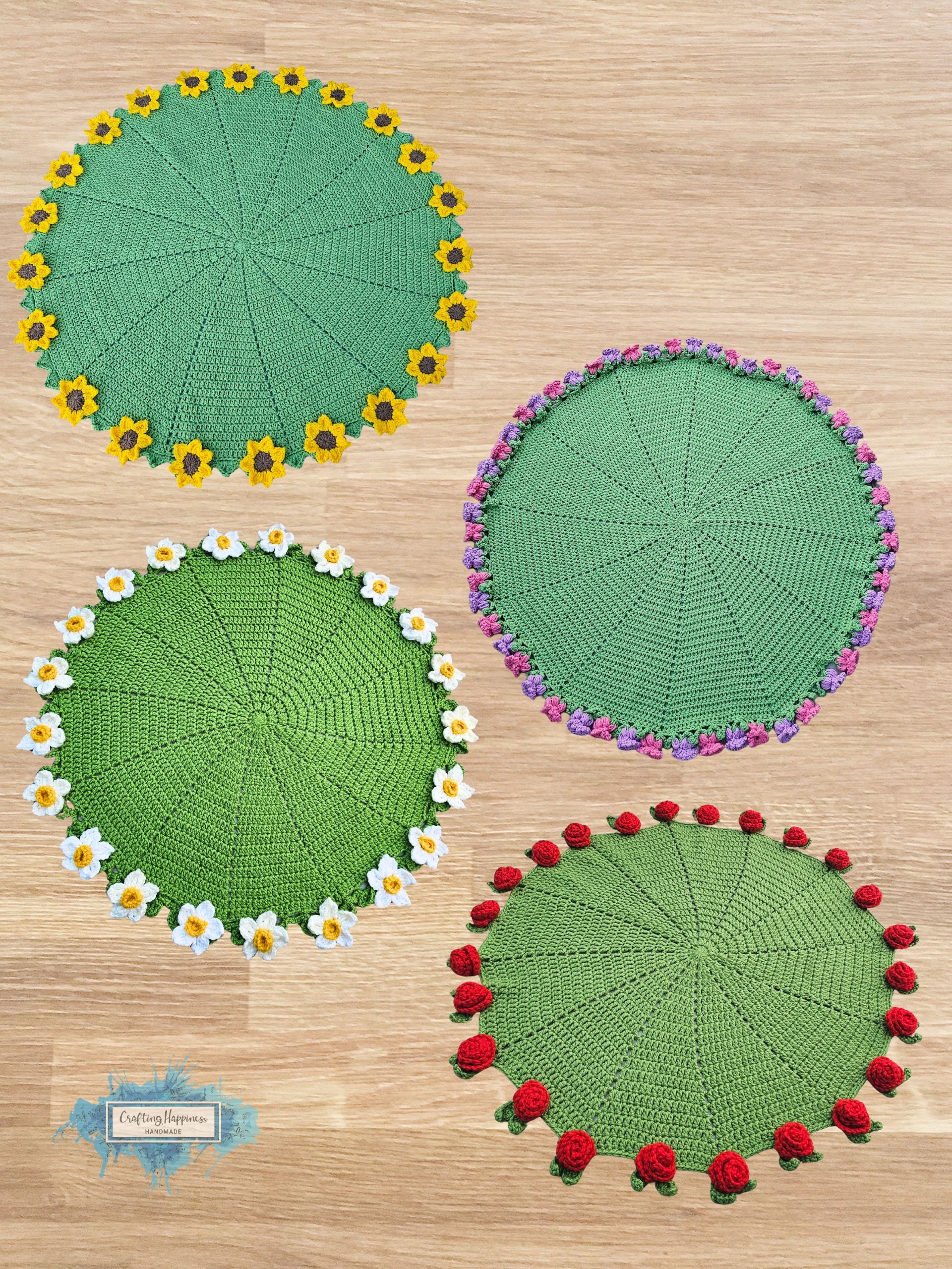 Crochet Flower Blanket Patterns Bundle | Rose, Sunflower, Daffodil, Lily (PDF) product image (7)