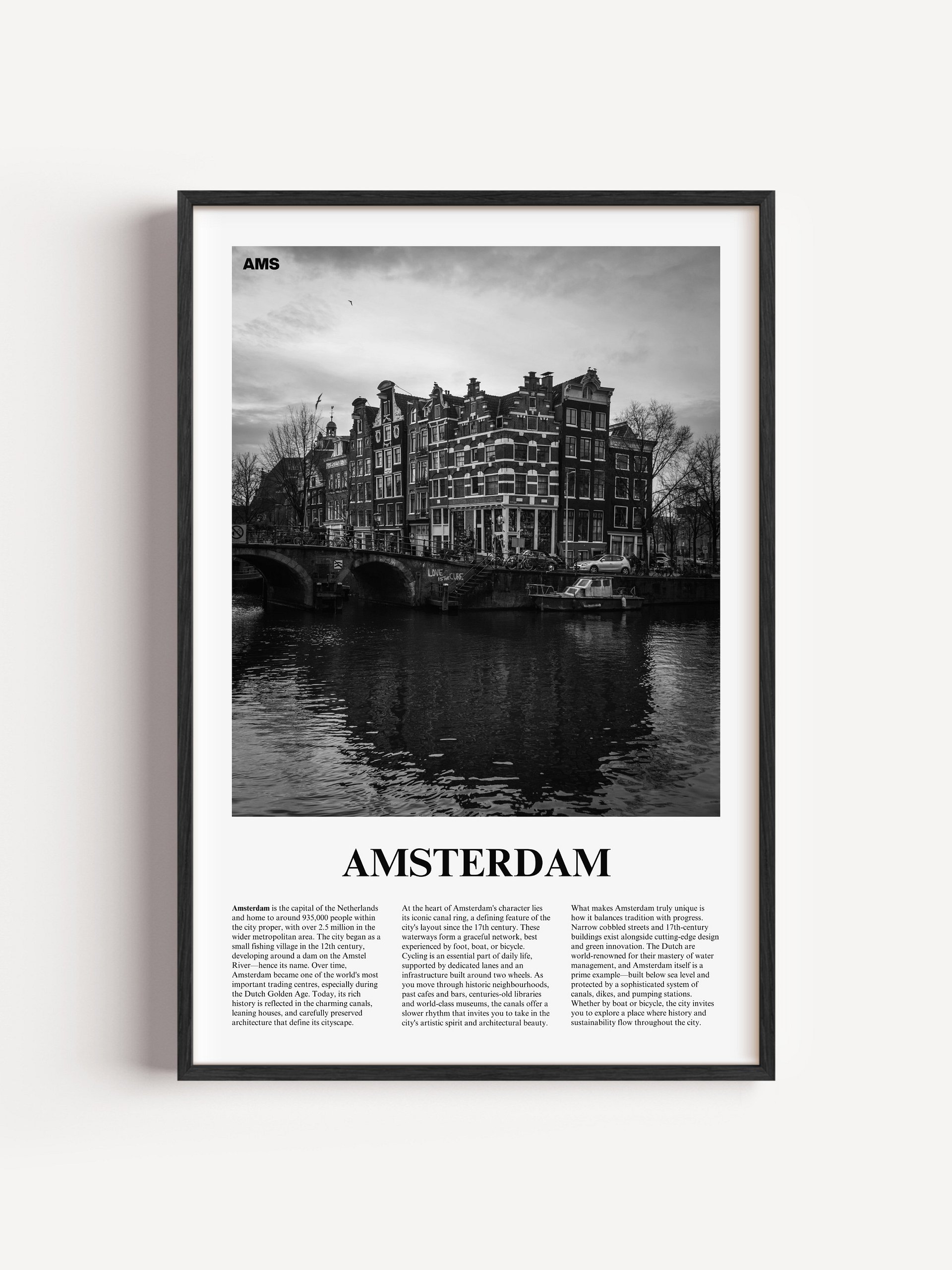 Amsterdam 04 Newspaper Poster | Framed product image (1)