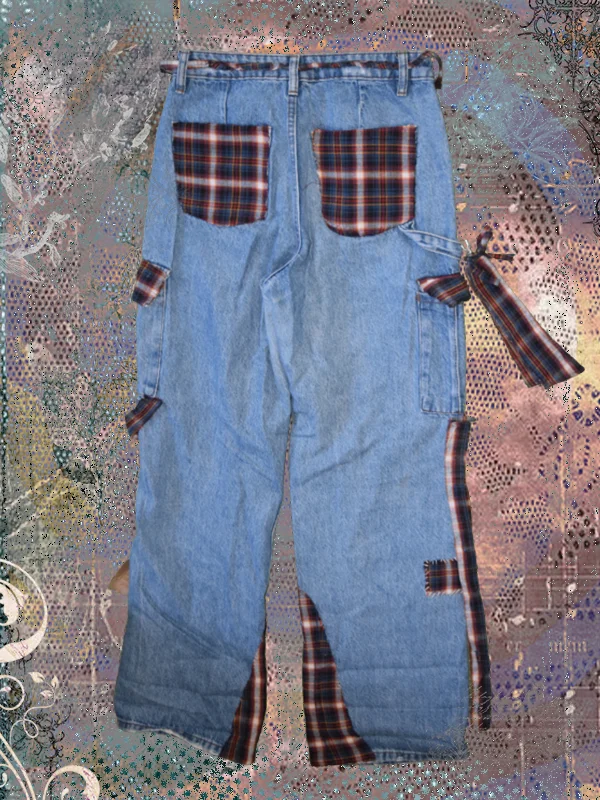 Plaid Patchwork Jeans product image (2)