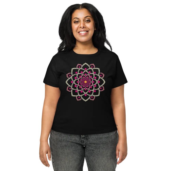 Simple Pink Mandala Women's High-Waisted Tee product image (1)