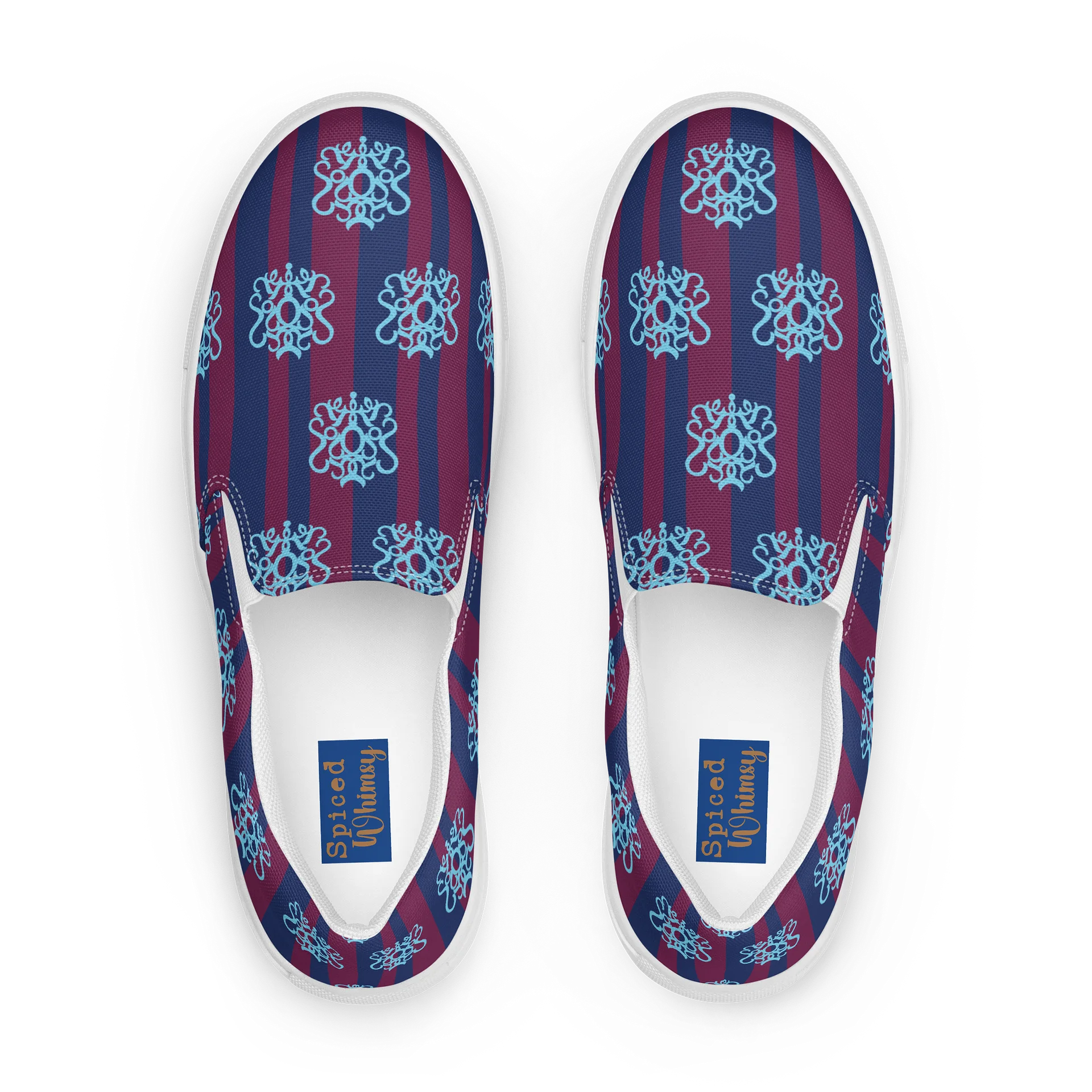Navy Flirty Academic Canvas Slip-Ons product image (1)