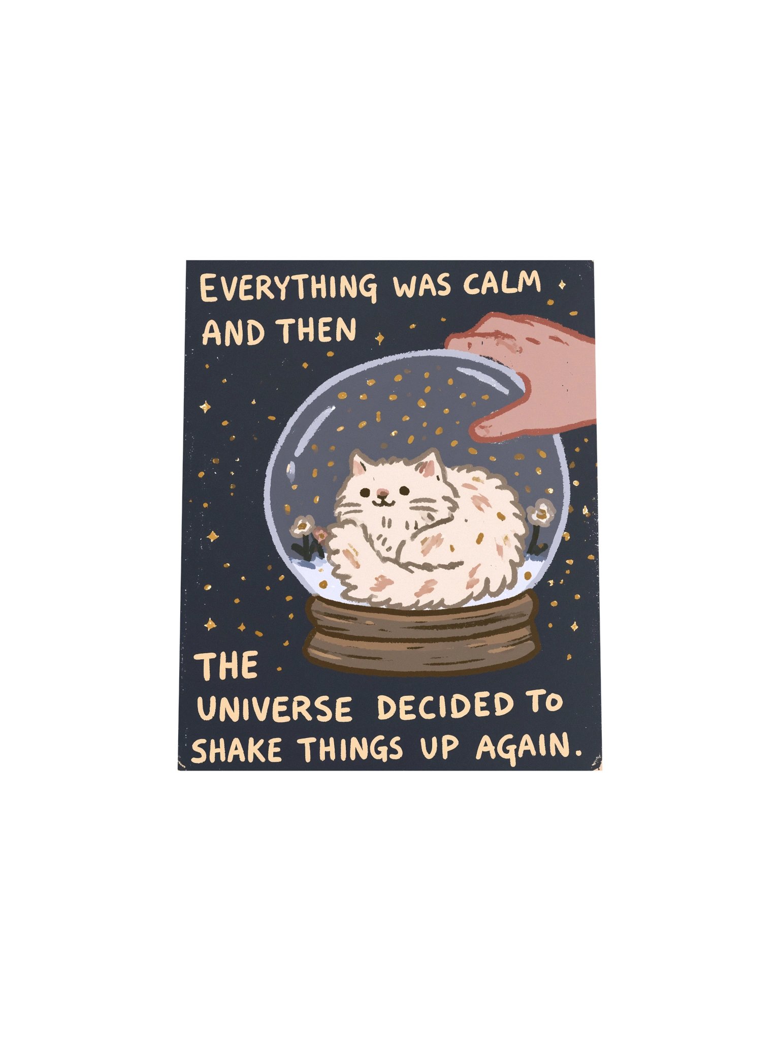 Cosmic Cat Snow Globe Poster product image (16)